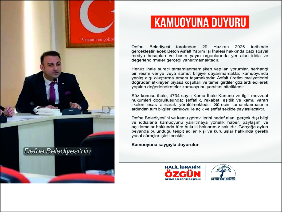 ASFALT İHALESİNDE ASILSIZ İDDİALARA BAŞKAN ÖZGÜN YANIT VERDİ!