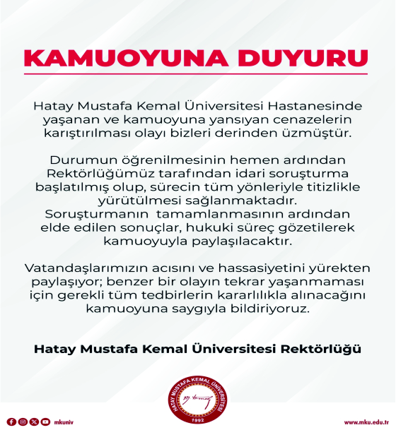 HMKÜ’den KAMUOYUNA DUYURU