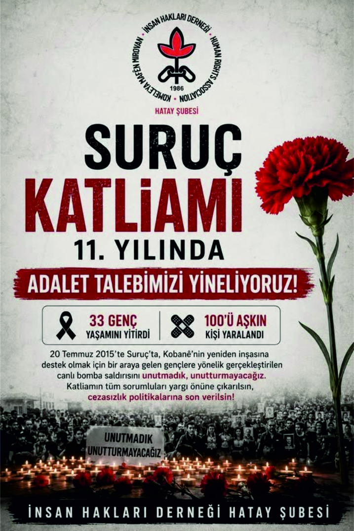“SURUÇ KATLİAMINI” UNUTMADIK, UNUTTURMAYACAĞIZ.