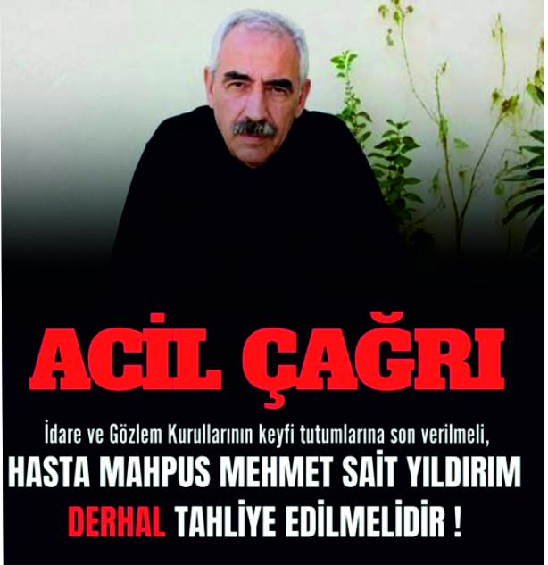 İHD Merkezi Hapishane Komisyonu’ndan Acil Çağrı!