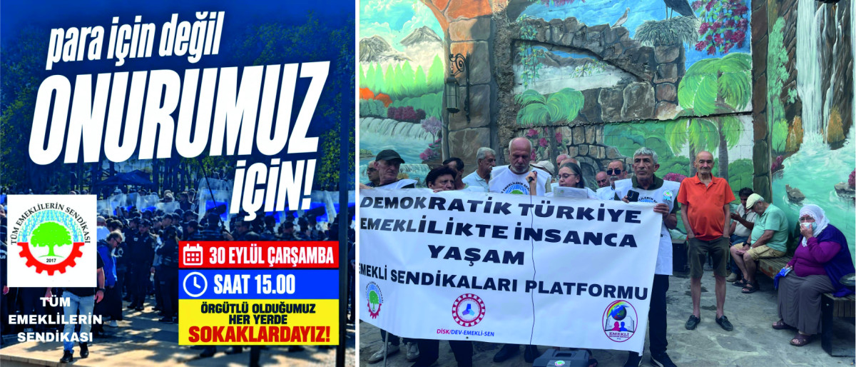 EMEKLİLER SOKAKTA, HAKLARINI İSTİYOR.